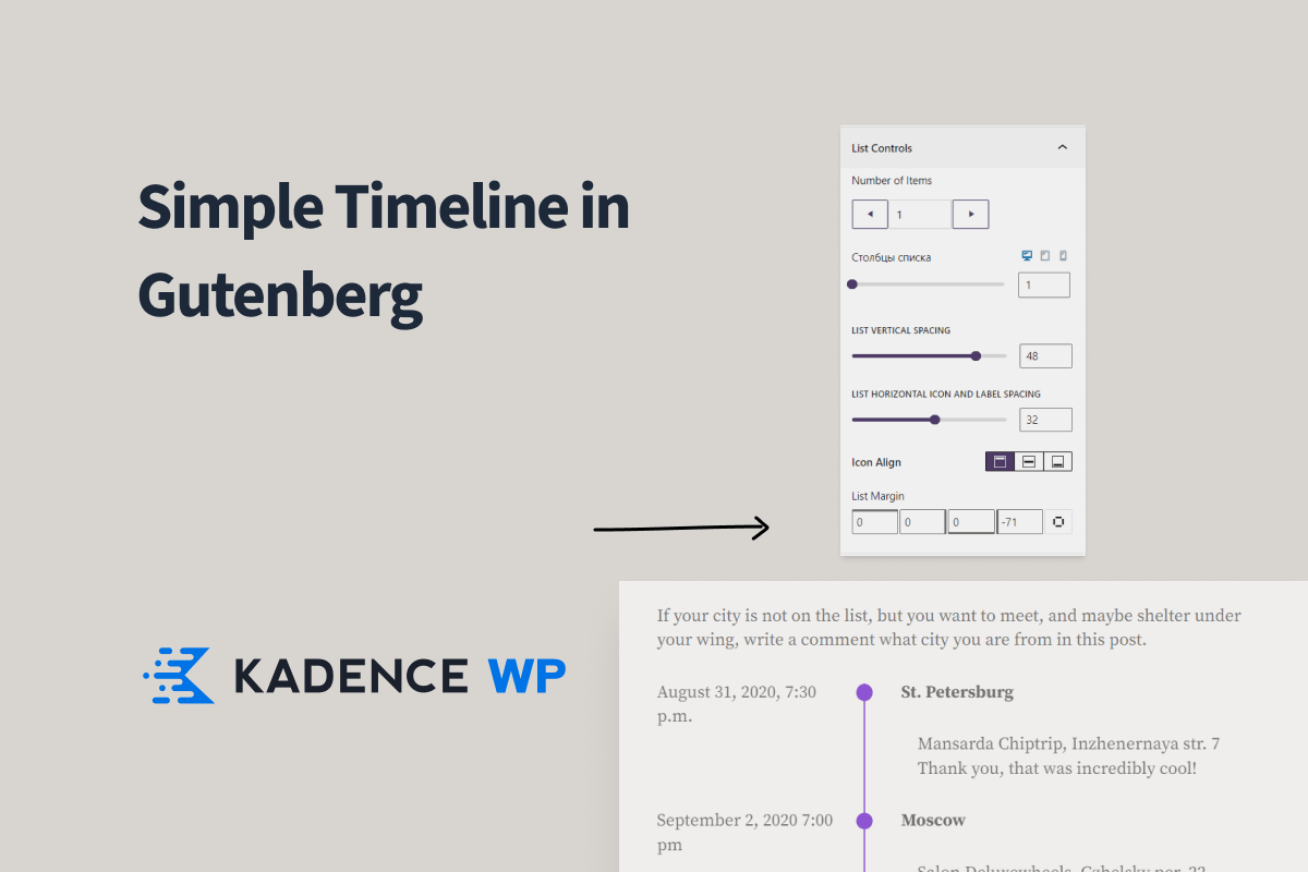 Creating Timeline using Kadence Blocks for Gutenberg in WordPress 1